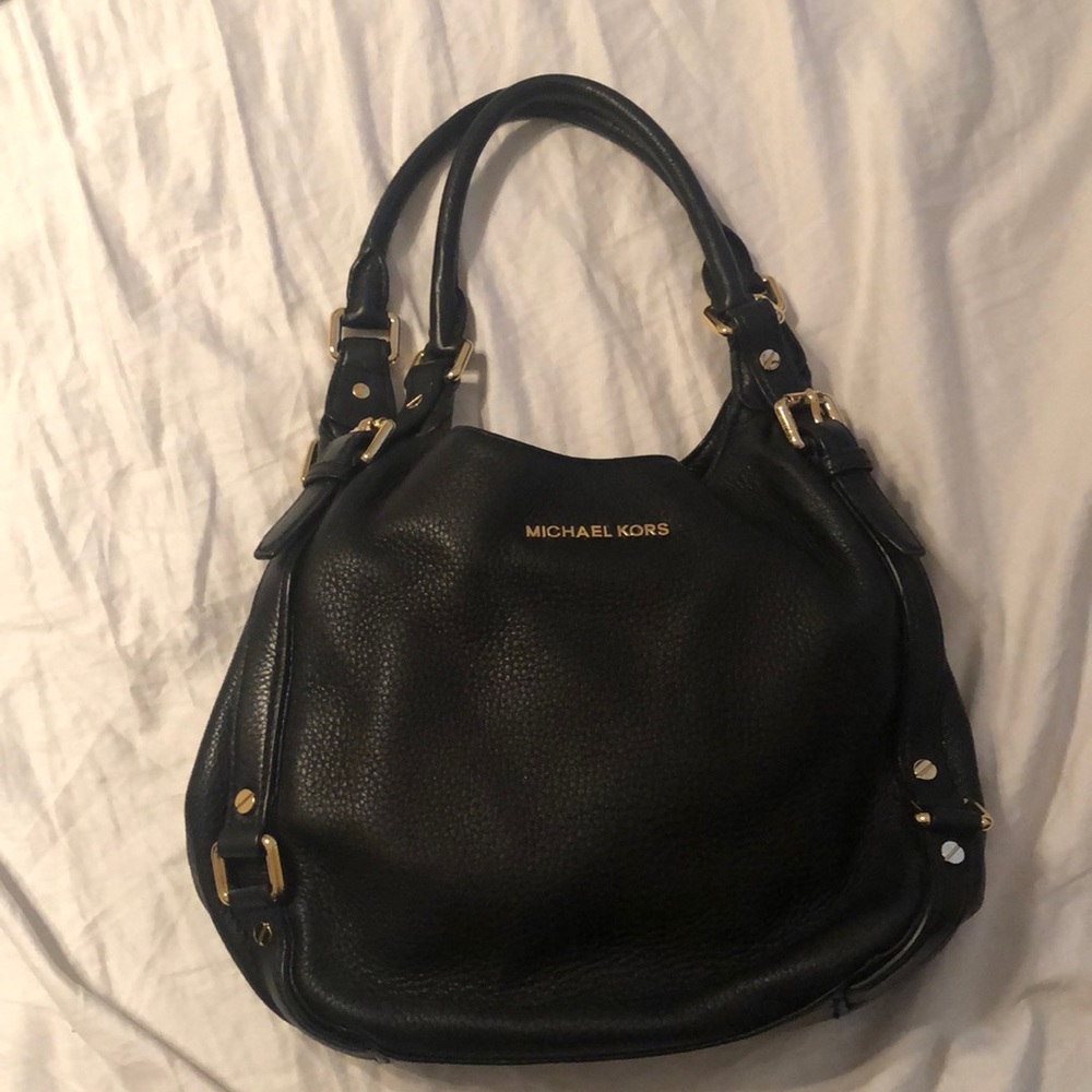 Michael Kors black leather bag